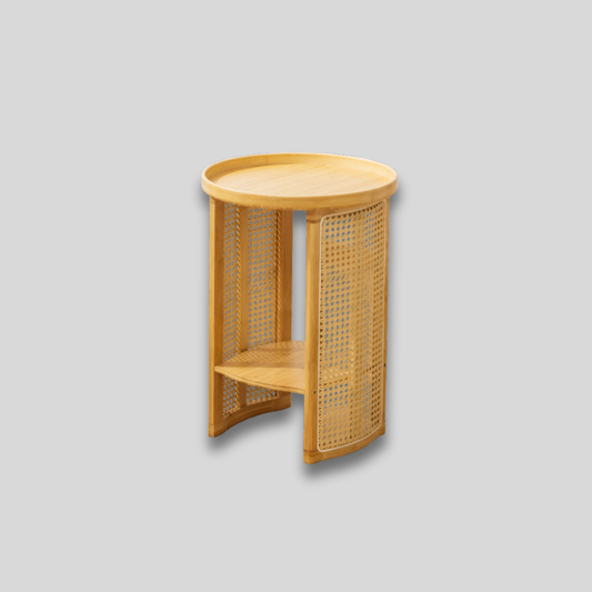 Table basse rotin tubulaire | Crème