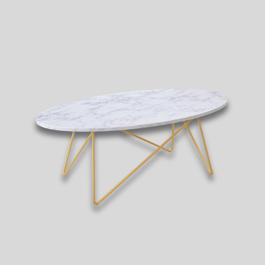Table basse ovale marbre