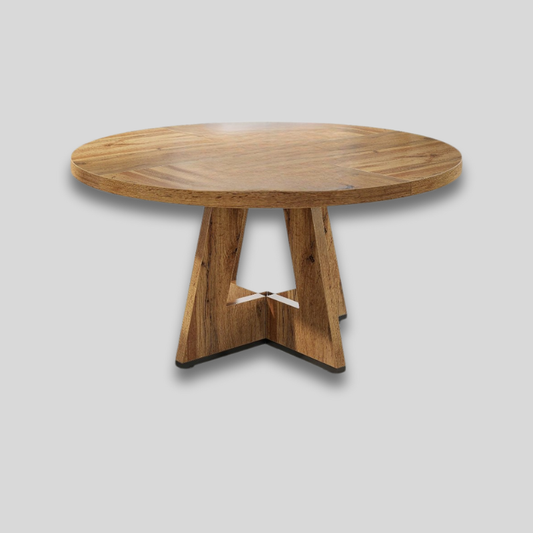 Table basse ronde design marron foncé