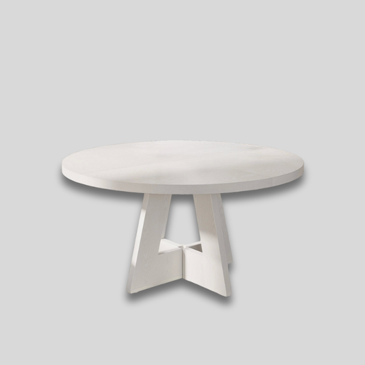 Table basse ronde design blanche