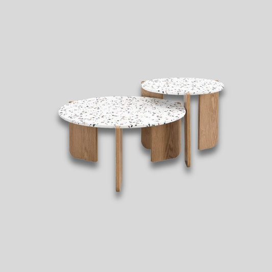 Set de tables basses rondes scandinave
