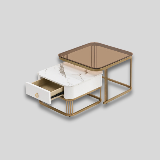 Table basse en verre gigogne